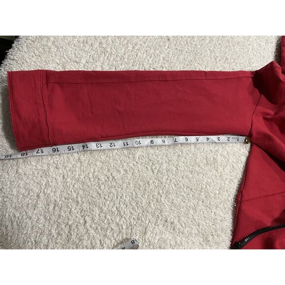 Noblu Breakfast in Tokyo women’s size Small red hooded sweatshirt zip jacket - Picture 5 of 9